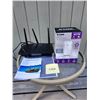 Image 1 : Linksys Router Model EA7300 (Missing AC Power Adaptor).  D-Link Wi-fi Extender