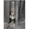Image 4 : Vintage Glass Pedestal beaded oil lamp 9" lamp w/o glass top 19" w/ glass top