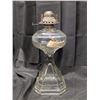Image 3 : Vintage glass pedestal beaded oil lamp 9" w/o glass top 19" w/ glass top