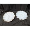 Image 1 : Vintage Anchor Hocking fire-king milk glass divided relish tray w/ gold trim