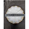 Image 2 : Vintage Anchor Hocking fire-king milk glass divided relish tray w/ gold trim