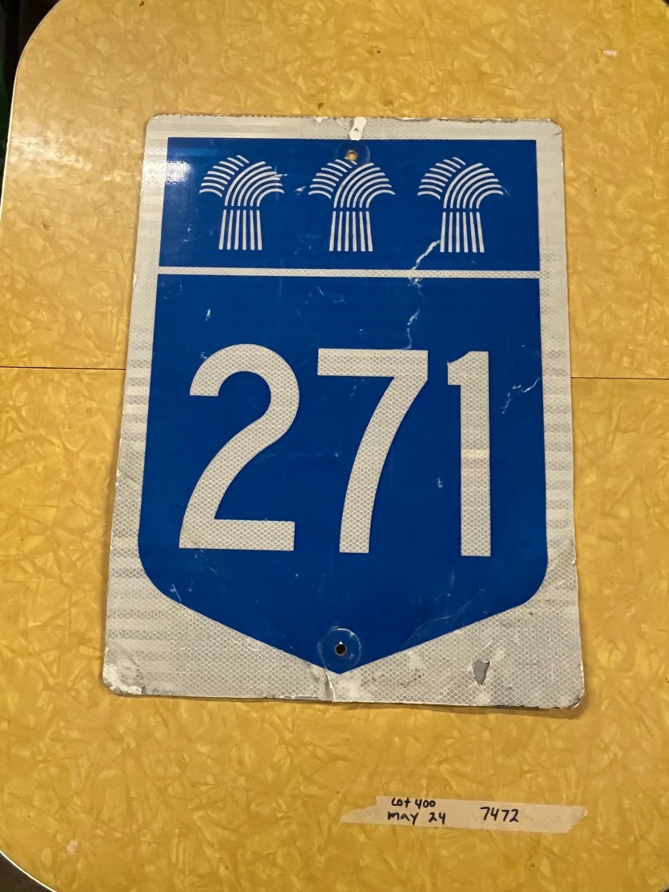 Highway 271 Sign - Schmalz Auctions