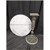 Image 1 : Round Marble Table (Good Condition) with metal stand detached (Broken off)