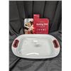 Image 1 : Superior Ceramic Baking Dish W/ Silicone Handles 42.5x28x11cm