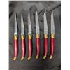 Image 2 : (6) Laguiolede Table Kitchen Knife set with wooden Case