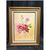 Image 2 : Small Jewelry Dresser And mirror inside 17"x10"/"Roses" No.8 Painting and frame 21"x16"