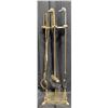 Image 1 : Fire place cleaning kit with stand Gold Coloured