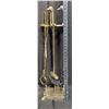 Image 4 : Fire place cleaning kit with stand Gold Coloured