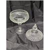 Image 3 : (2) Fruit Glass bowls (1) Candy dish with lid