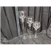Image 5 : (3) tall Candle glass holders