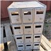 Image 1 : set of 4 Stackable metal mail boxes