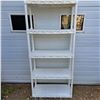 Image 1 : Tall white plastic shelf - size 75"H by 34'L