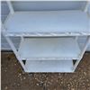 Image 2 : Tall white plastic shelf - size 75"H by 34'L