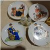 Image 2 : 4 decorative plates and 1 brass goose