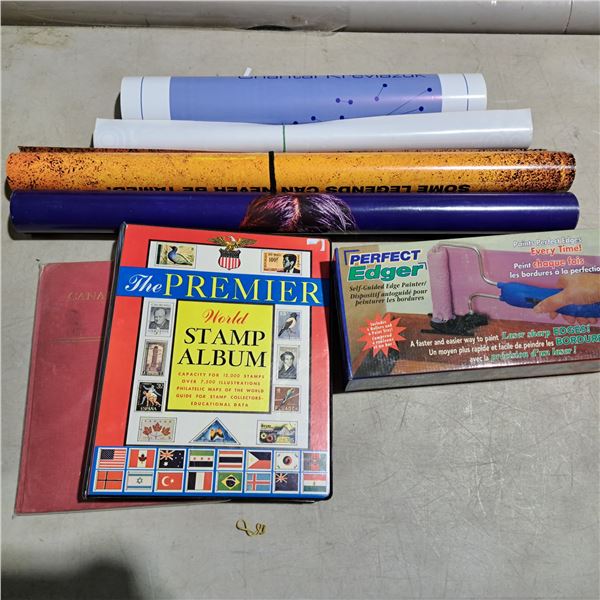 poasters stamps and paint roller