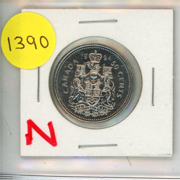 1994 Canadian 50 Cents Coin.