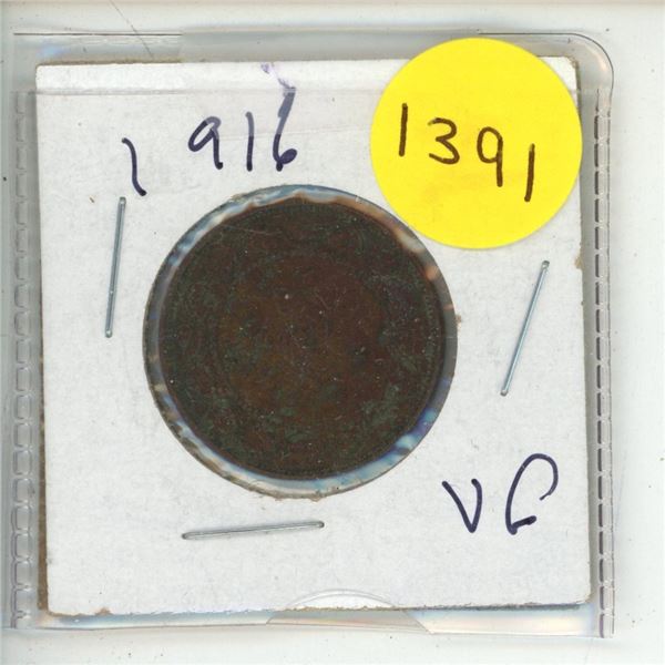1916 Canadian Large One Cent.