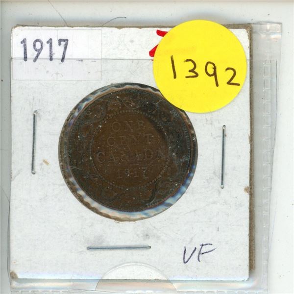 1917 Canadian Large One Cent.