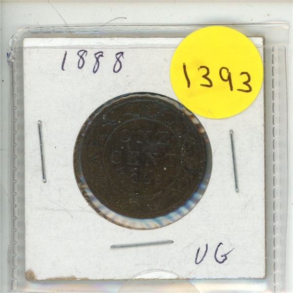 1888 Canadian Large One Cent.