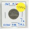 Image 1 : 1947 Canadian Five Cent Coin.