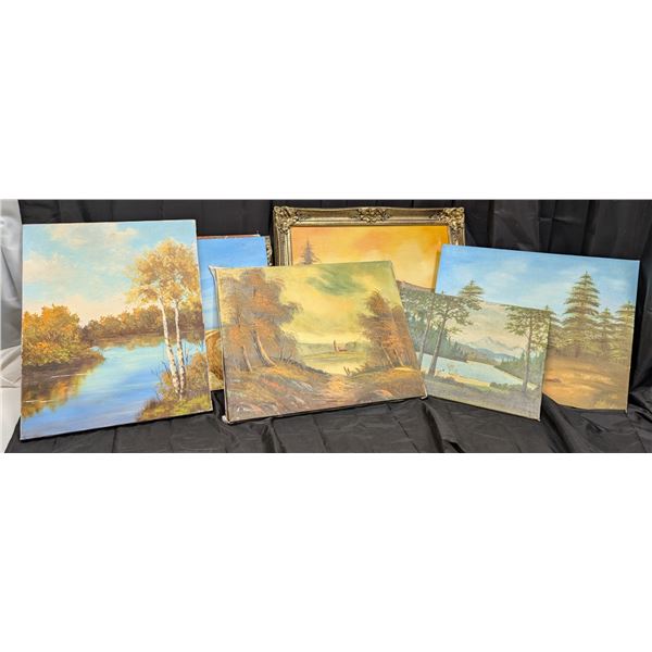 Lot of Paintings (Outdoor, Lakes, Forests, Mountains, etc.)