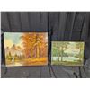 Image 6 : Lot of Paintings (Outdoor, Lakes, Forests, Mountains, etc.)