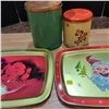 Image 2 : 2 christmas trrays and 2 tins