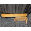 Image 1 : (2) Wall Shelfs (32.5"x6.5"x5" Tall) (16"x5"x3" Tall) w/ (8) Wooden Spindle Variety