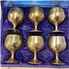 Image 2 : 6 brass goblets in a case