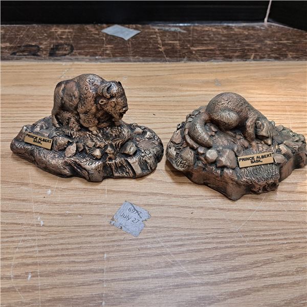 Sask animals statues - 3"H