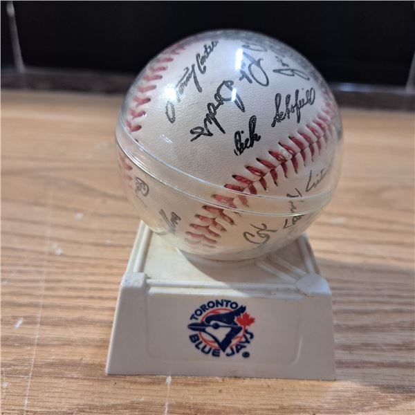 Toronto Blue Jays souvenir baseball with copies of signatures