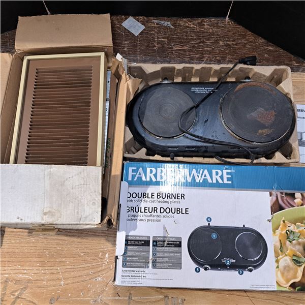 Double burner and wall insert heater
