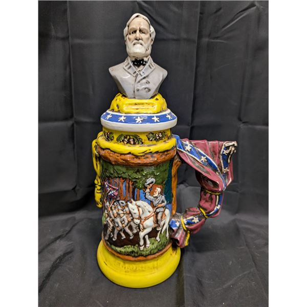 Vintage Ceramic Beer stein Ft. Robert E.Lee (RARE)