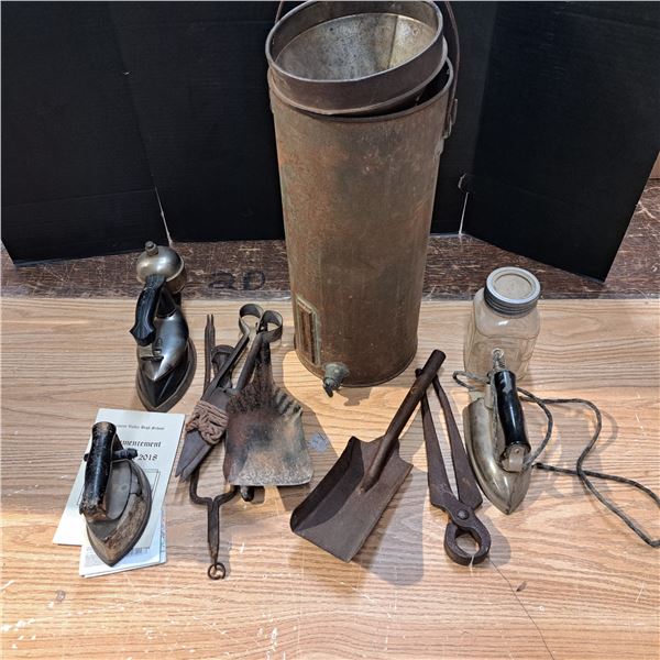 Various metal antiques