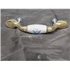 Image 3 : (37) Gold Coloured with floral design small Dresser handles (Good Condition)