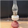 Image 1 : Vintage red and white oil lamp
