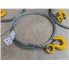 Image 3 : (5) New 3/8'' Cable 25ft Long with 1 Hook 
