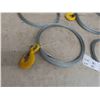 Image 2 : (5) New 3/8'' Cable 25ft Long with 1 Hook 