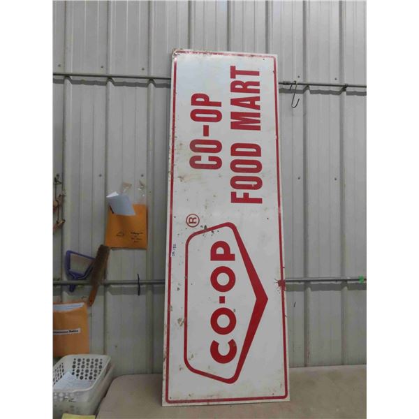 Co-op Food Mart Signs 24'' x 72'' Wood 