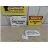 Image 1 : 3 Metal Signs : Danger Poisonous Gas 10'' x 14'' , 
