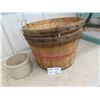 Image 4 : 2 Bushel Bins , 1/2 Gallon Stoneware 