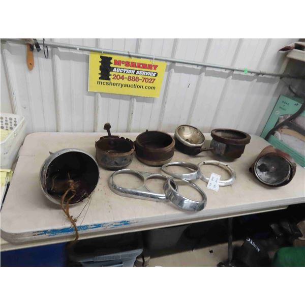 Old Auto Headlights - Not Complete 