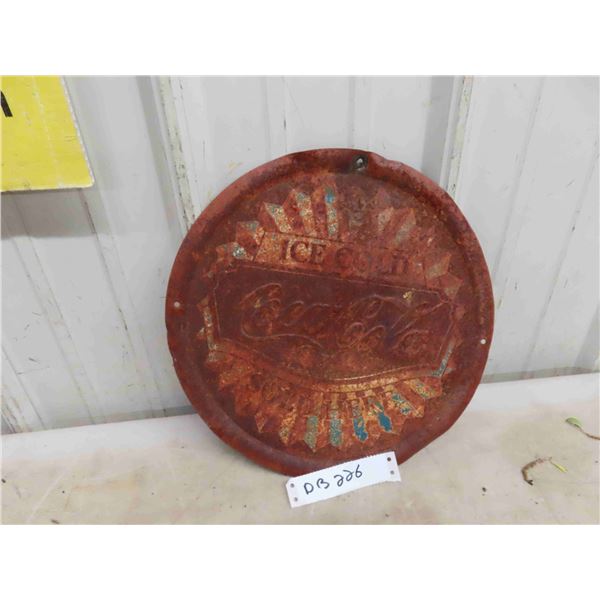 Coca Cola Metal Embossed Sign 