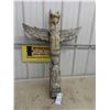 Image 1 : Wood Carved Totem Pole 39'' H x 29'' Wing 