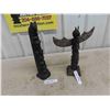Image 1 : 2 Totem Pole Displays (1) Wood 14 1/2'' 