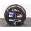 Image 2 : Official Winnipeg Jets vs New York Rangers Warm Up Puck 