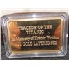 Image 3 : Titanic 102 Gold Layered Brass Bar 