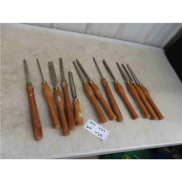 Set of 12 Wood Lathe Carving Chisels 