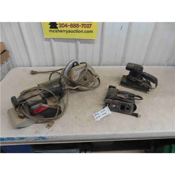 4 Power Tools : Craftsman Belt Sander, Jig Saw, 