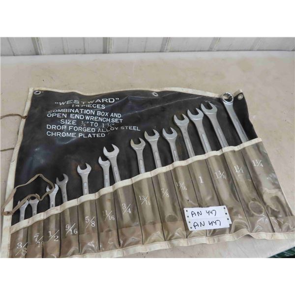 14 Westward Set of Wrenches 3/8'' - 1 1/4'' 